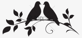 Free Png Love Birds Silhouette Png Image With Transparent - Wedding Dove Silhouette Png #9484232
