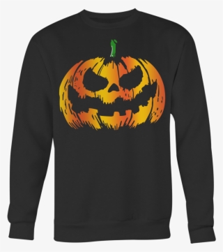 Disstressed Pumpkin Face Horror T-shirt - Camisas De Halloween Calabazas #9484824