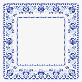 Blue Frame - Blue And White Pottery #9485275