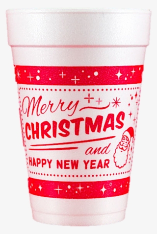 Pre-printed Styrofoam Cups Merry Christmas And Happy - Pint Glass #9486737