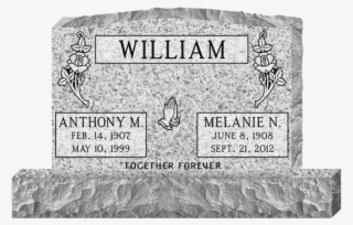 U104 Companion Upright Serptop Headstone 36"x6"x24" - Companion Upright Serptop Headstone Monument #9490683