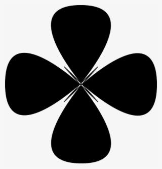 Black Rounded Star Flower Clip Art - Flower Png Star #9490952