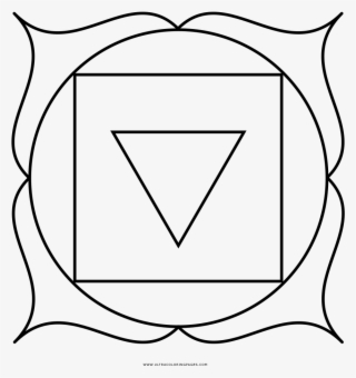 Root Chakra Coloring Page - Mandalas Con Triangulos Y Circulos #9491081