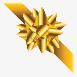 Free Png Gold Gift Bow Png Png Images Transparent - Graphic Design #9492445