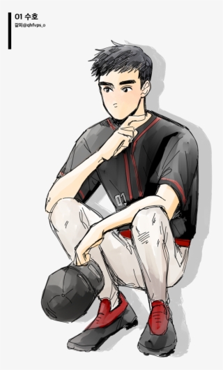 [fanart Project] Exo Baseball < Part A> Sehun Http - Sitting #9493420