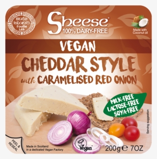 Sheese Vegan Cheddar Style With Caramelised Red Onion - Natural Foods #9494363
