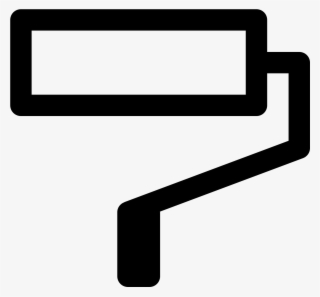 The Roller Brush Is A Rectangle Connected To A Handle - Sign #9495048