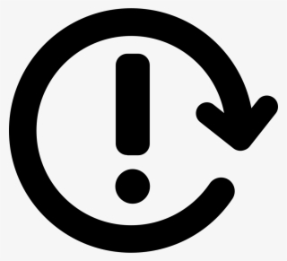 Exclamation Sign In Circular Right Arrow Comments - Time Management Icon Png #9495794