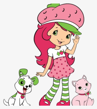 Strawberry Shortcake Cartoon Strawberry Shortcake Berry - Strawberry Shortcake With Pupcake And Custard #9496775