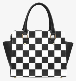Checkerboard Black And White Classic Shoulder Handbag - Purpleheart And Maple Cutting Board #9496906