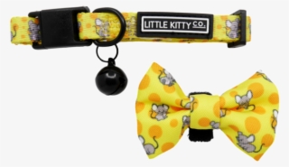 Cheesin' Around Collar And Bow Tie - Leash #9499882