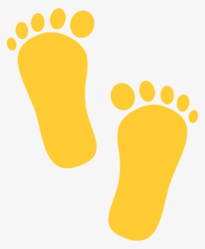 Footprints Clipart Yellow - Pezinho De Bebe Azul Png #950082