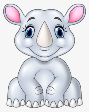 Clipart Rock Animated - Cartoon Baby Rhino #951671 Clipart Rock Animated - Cartoon Baby Rhino #951671