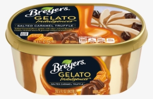 5 Ounce Tub Of Breyers Salted Caramel Gelato Indulgences - Breyers Gelato Raspberry Cheesecake #953119