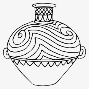 Picture Library Library Clipart Vase Line Big Image - Line Drawing Of A Vase #953704