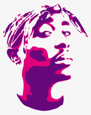 2pac Stencil Two Color By Seanjj-d4vwpqz - 2 Color Vector Art #953705