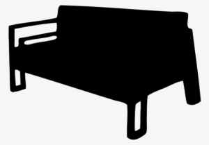 Silhouette Clipart - Silhouette Of An Sofa Png #954280