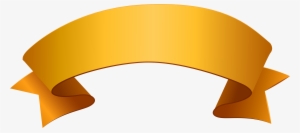 White Banner Ribbon Png Download - Orange Ribbon Clipart Png #954281