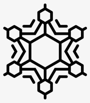 Winter Flake With Geometric Shapes Vector - Snowflake #954983