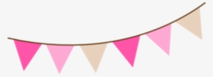 Angled Pink Brown Bunting Md - Triangle Banner Png #955186