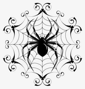Spider And Spider Web Image - Drawings Of Spiders For Halloween #955211