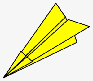 Yellow Paperplane Clip Art - Clipart Of Paper Airplanes #955319