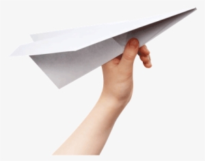 Paper Airplane Png Contact Contact - Paper Airplane Hand Png #955351