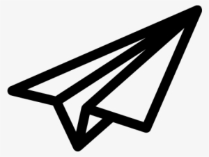 Paper Airplane Outline Vector - Paper Airplane Symbol #955380