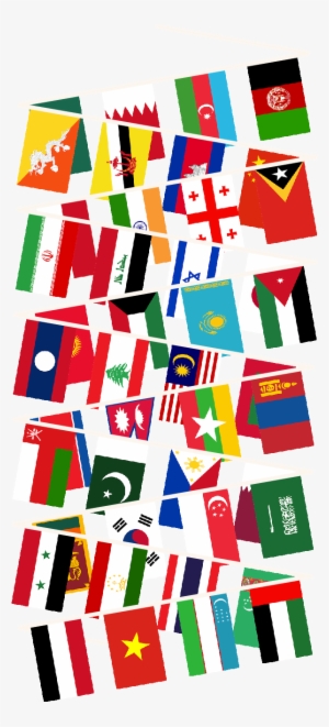 Asia Multi Nation Bunting - World Flag Flag #955644
