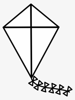 Diamond Outline Clipart - Kite Clipart Black And White #956721