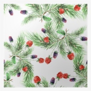 Watercolor, Vintage, Seamless Pattern In Blackberries, - Berry #956999 Watercolor, Vintage, Seamless Pattern In Blackberries, - Berry #956999