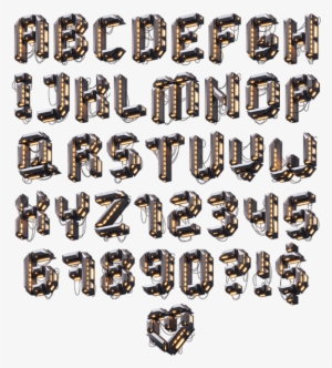 Glowing Futuristic Typeface - Typeface #959155