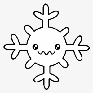 Dibujo De Copo De Nieve Kawaii Para Colorear - Floco De Neve Kawaii #959360