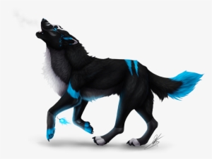 Fantasy Wolf, Fantasy Art, Anime Wolf, Cartoon Wolf, - Loup Noir Fantastique #959569