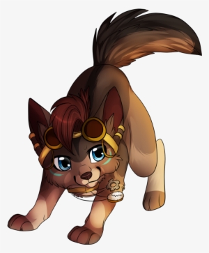 Cute Little Wolf Pupp Playing Around/ Thieving - Cartoon Wolf Walking Drawings #959738