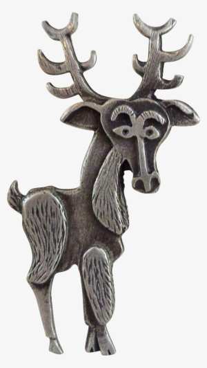 Whimsical Vintage Metzke Pewter Christmas Holiday Reindeer - Christmas Day #959844