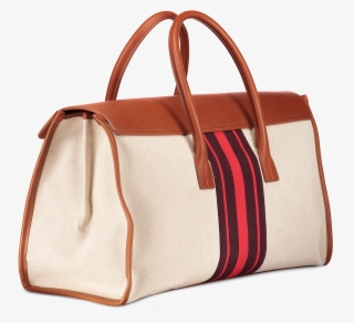 Canvas Overnight Bag With Red Stripe - Birkin Bag #9501436