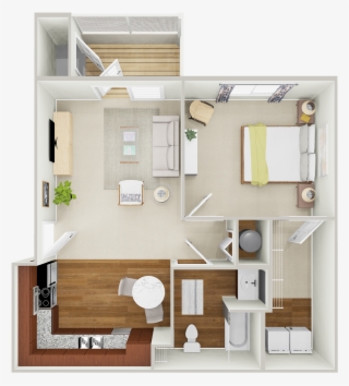 1 Bedroom Floor Plan - Ardmore New River #9506624