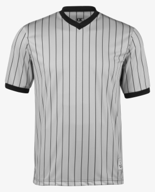 Cliff Keen Gray Officials V Neck Shirt Grey Black Main - Baseball Uniform #9508946