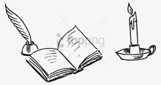 Free Png Book And Pen Drawing Png Image With Transparent - Drawing Of Book And Pen #9509532