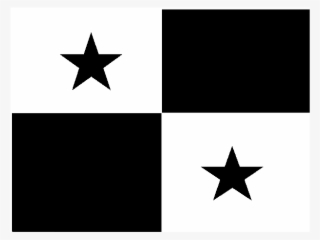 Flag Of Panama Logo Black And White - Symmetry #9509568
