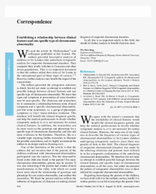 Establishing A Relationship Between Clinical Features - Magazine Editorial #9510688