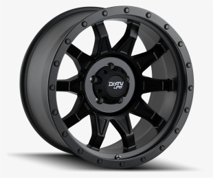 Matte Black W/ Matte Black Simulated Beadlock - Dirty Life Wheel Road Kill #9510846