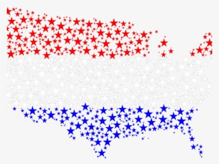 Map Of The Usa Flag Clipart Transparent - Estrellas De Estados Unidos Png #9511039