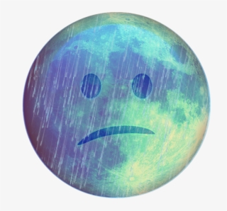 #sad #depressed #depression #face #blue #cry #emoji - Circle #9511520