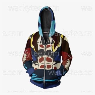 Dragon Ball Gogeta Cosplay Zip Up Hoodie Jacket Fullprinted - Ac Dc Zip Hoodie #9511769