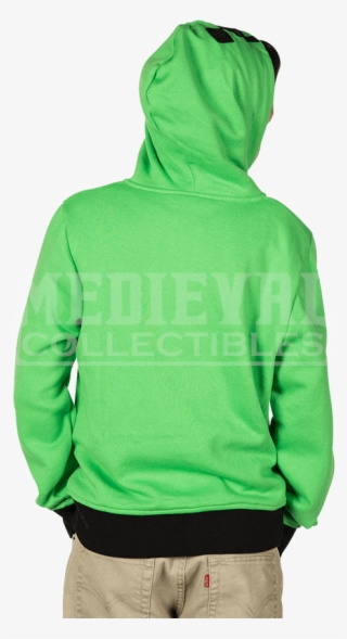 Minecraft Creeper Anatomy Youth Hooded Jacket - Sueteres De Creepers #9512298