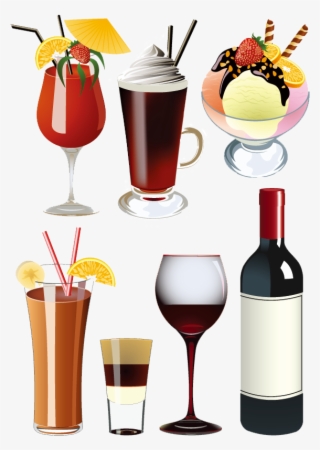 Ice Cream, Soft Drink, Cocktail, Glass Png Image With - Ice Cream Vector #9513568
