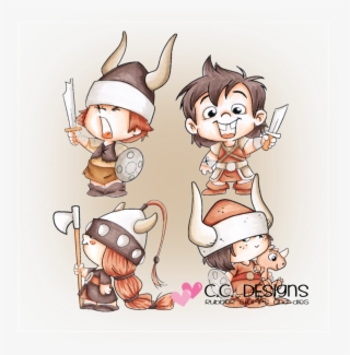Designs Stamp Roberto's Rascals Viking Kids - Viking Kid Cartoon #9513724