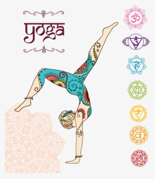Lotus Position Mandala Yoga Color Free Png Hq Clipart - Chakra Drawing #9515088